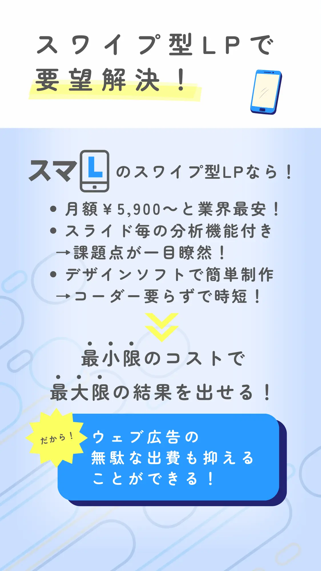 スワイプ型ＬＰで要望解決